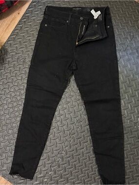 Lucky Brand Black Ankle Crop Skinny Jeans